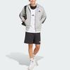 adidas Essentials 3-полоски French Terry Full-zip Hoodie Medium Grey Melon/Black Men Streetwear JE6338