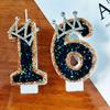 Crown Number Candles Birthday Digital 0-9 Cake Decoration Ocean Starfish Seashells Cake Topper Birthday Anniversary Day Decor