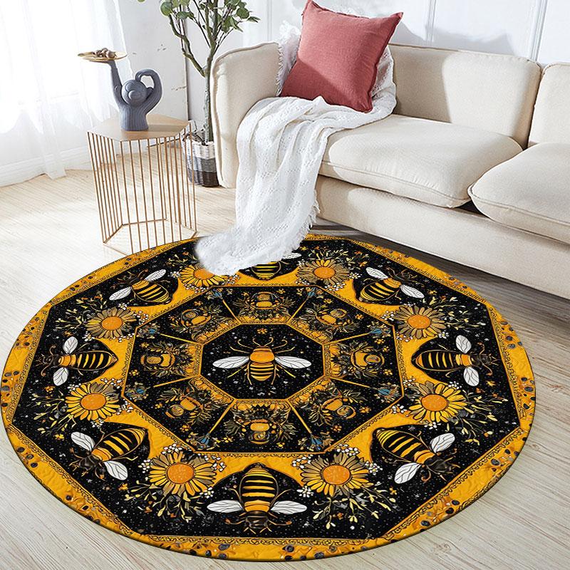 Tribal Art pattern round rug,Carpet Rug for Living Room Bedroom Playroom ,Non-slip Floor Mat,Holiday Gifts and Birthday Gifts.