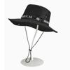Мужская шляпа рыбака летняя уличная для рыбалки солнцезащитная с защитой лица от УФ-лучей с большими полями черная