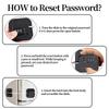 1-Pack Fridge Locks for Child Safety: Heavy-Duty Combination Lock for Cabinet Drawer Wardrobe: Adhesive Installation No Drill Black Steel Wire
