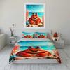 Ocean Beach Crab Prints Set Printed Bedding for Adults and Children's Rooms, Multiple Sizes, Three-Level Set Gift