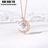 RUI RUI YU Fashion Star Moon Charm Pendant Necklace Clavicle Chain Necklace for Women Jewelry