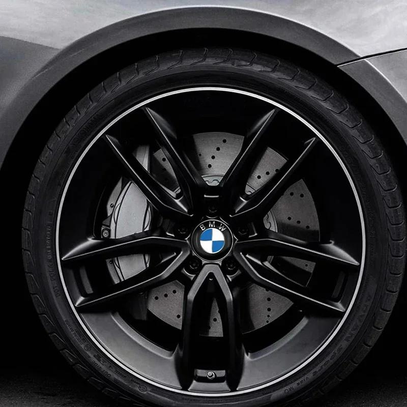 Interior Mouldings 4pcs 56mm Car Badge Wheel Center Cover Stickers Hub Caps Decal For BMW M M3 M5 M6 X3 E46 E90 E39 F10 F20 F30
