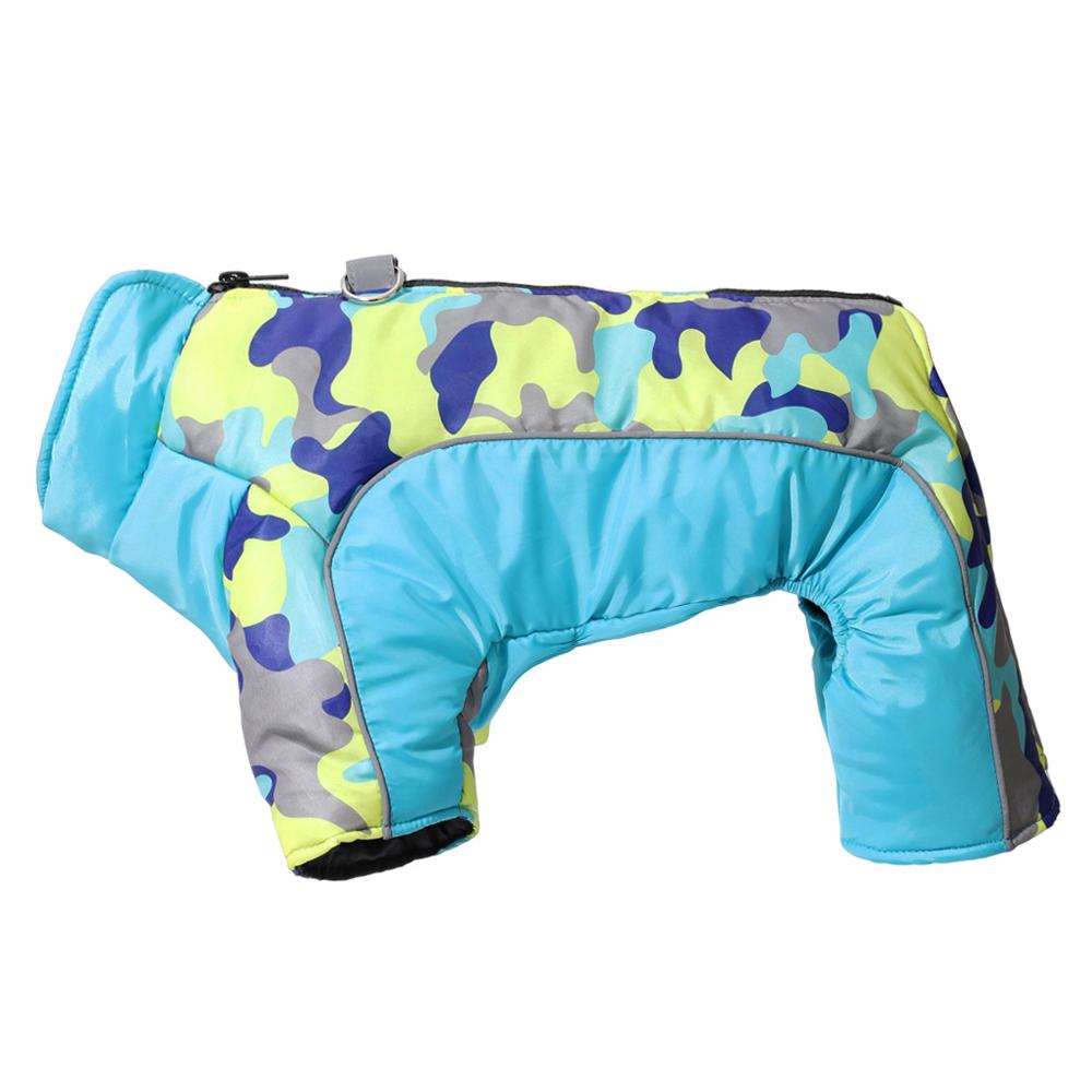 Утепленные комбинезоны для собак, зимняя ветрозащитная теплая куртка для щенков маленьких и средних собак с D-образным кольцом, эластичная, светоотражающая, одежда для чихуахуа и йоркширских собак