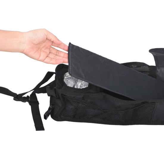 Передняя внутренняя корзина для гольф-кара Складная передняя корзина для хранения вещей для гольф-кара с изолированными подстаканниками Органайзер для приборной панели без сверления