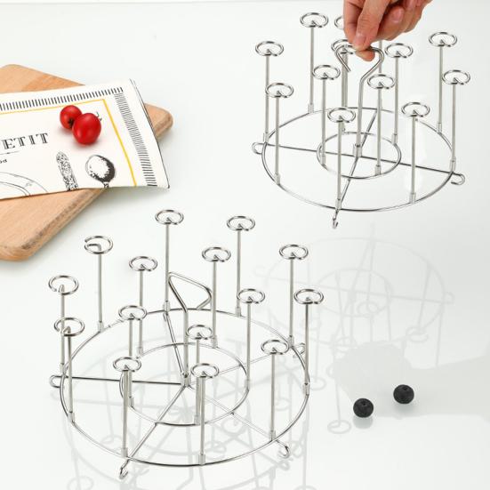 Copper Alloy BBQ Vertical Skewers for Air Fryer Grill Set of 15 Skewers Detachable Heat-Kitchen Tools for Cafe Restaurant Bakery