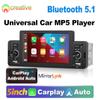 1 Din Carplay Car Radio Stereo 5 Inch HD Touch Screen Bluetooth Auto Multimedia MP5 Player FM Receiver USB Mirror Link