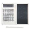 Calculator with Notepad Portable 10 Digits LCD Display Scientific Calculator for School Office Meetings and Family White