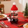 Christmas Snowman Drink Bottle with Hat And Scarves 500ml Leak-Proof Plastic Juice & Milk Cup Reusable Holiday Water Bottle for Kids