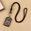 Tibetan Thangka Necklace Ebony Buddha Pendant Men's and Women's Long Simple Sweater Chain Retro Accessories