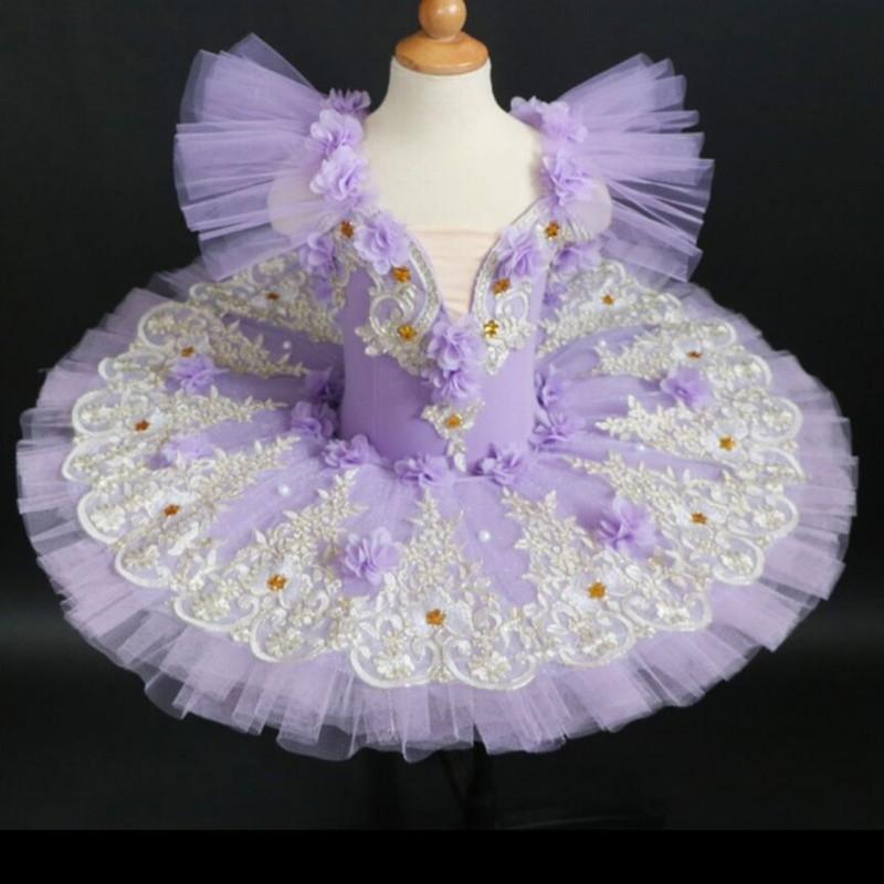 Adult Kids Flower Girls Professional Ballet Tutu Dress Women Princess Platter Pancake Swan Dance