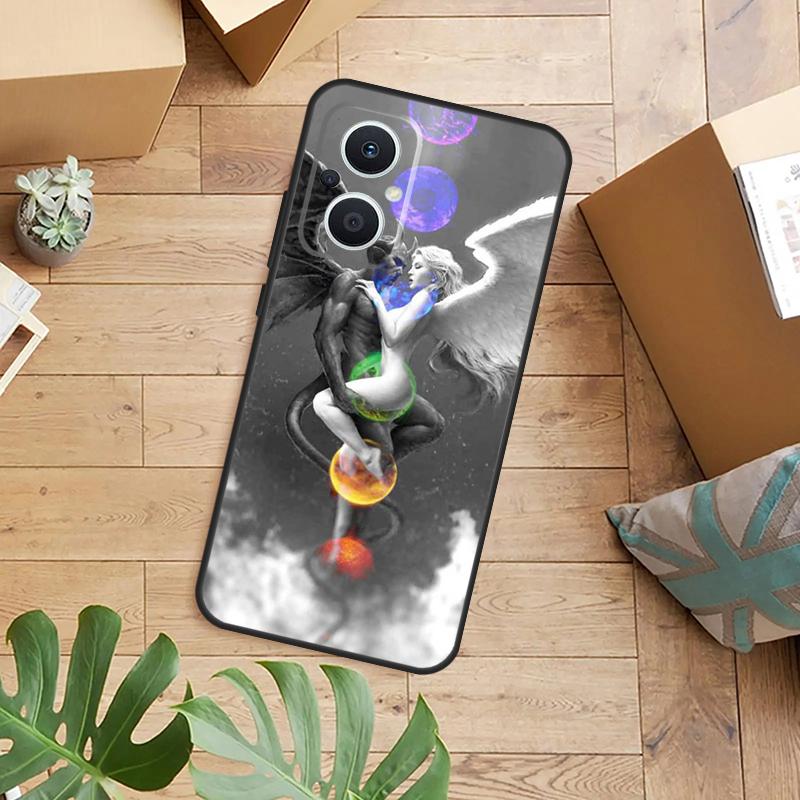 Devil Angel Phone Case For OPPO Reno 14 13 12 11 F 10 Pro 8T 7 8 Lite OPPO Find X8 X6 X5 X9 Pro Cover