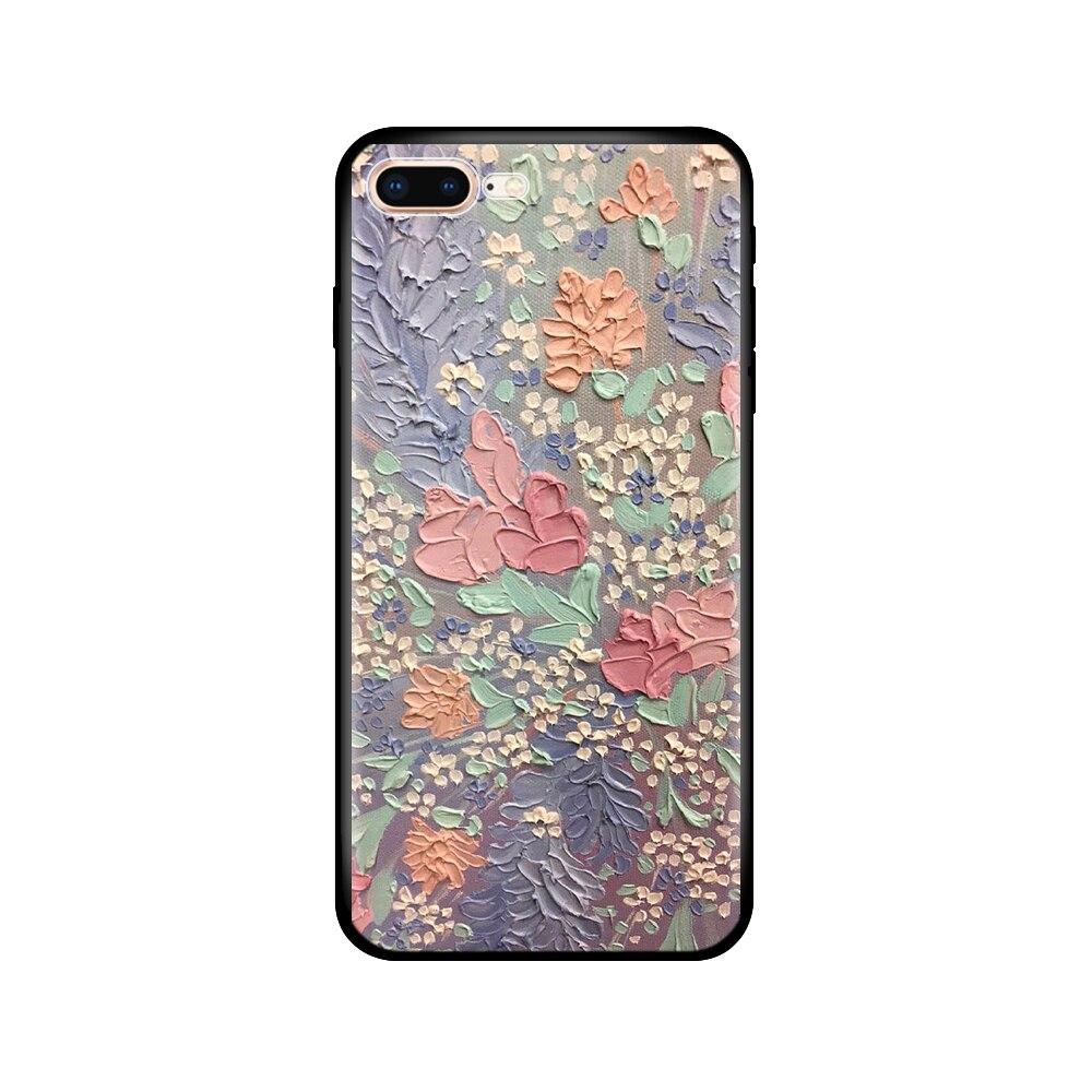 Для iPhone 7 8 Чехол силиконовый мягкий ТПУ Чехол для Apple iPhone 7 8 plus Сумка Funda coque etui bumper paiting черный ТПУ чехол