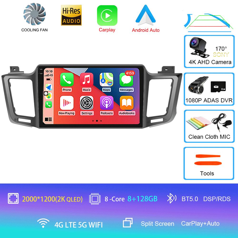 Android 14 Автомобильное радио для Toyota RAV4 RAV 4 2013 - 2017 Мультимедийный видеоплеер 4G Carplay GPS Стерео Головное устройство Авто