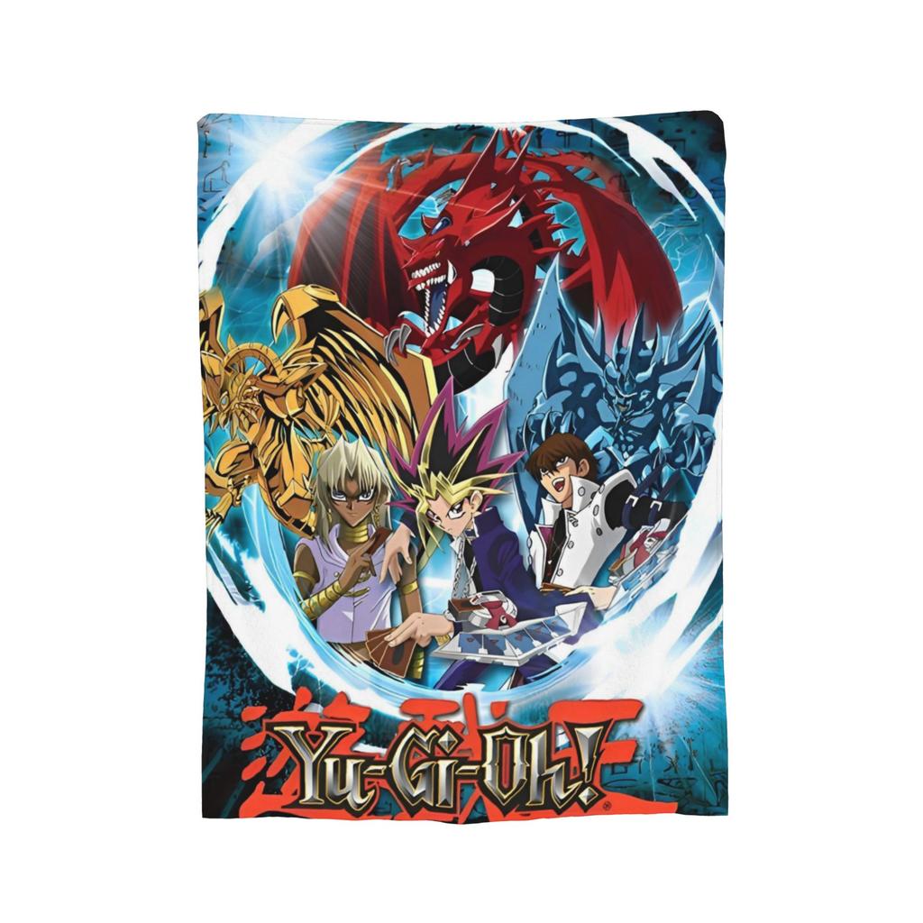 Yu-Gi-Oh! Velvet Throw Blanket Japanese Anime Manga Aesthetic Blanket for Bed Travel Soft Quilt,
