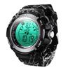 TEKMAGIC Diver Watch 100M Water Resistant Stopwatch Alarm Dual Time LED Backlight (W19-G)