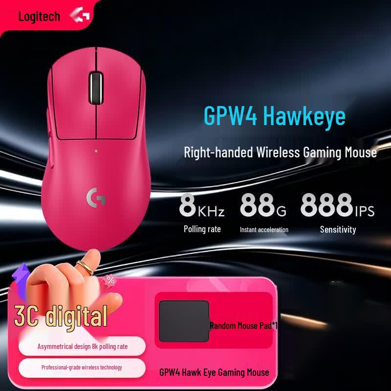 Logitech GPW Fourth Gen Hawk Eye 8K Wireless Gaming Mouse
