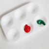10Pcs White Plastic Paint Tray Palettes 6 Holes Thickened Art Classes DIY Crafts Watercolor Palette Color Mixing Art Painting Tray