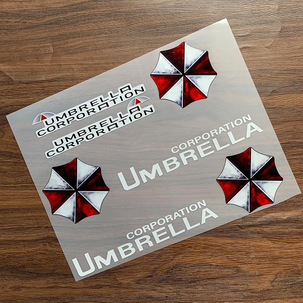 Наклейка на мотоцикл/машину Resident Evil Umbrella: Водонепроницаемая и прочная наклейка