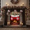 Christmas Gloves Door Decoration with Light LED Christmas Decoration Artificial Garland for DIY Front Door Window Wall