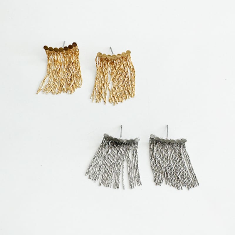 Серьги-шторки August Harmony с блестками / 2 цвета