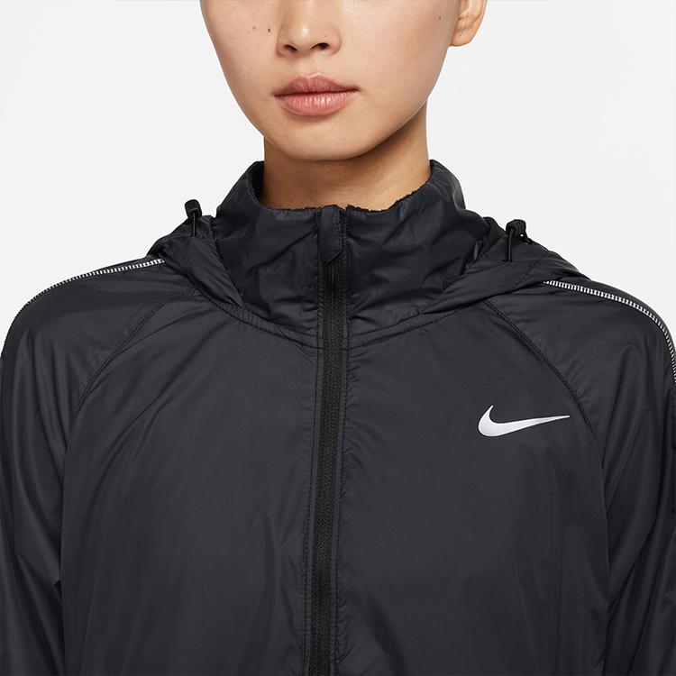 Nike Куртка с длинным рукавом и капюшоном с логотипом, женская верхняя одежда, черная CU3386-010