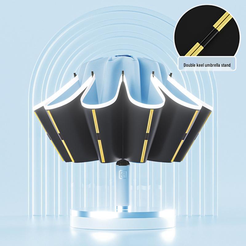 Роскошный полностью автоматический складной зонт для женщин и мужчин — солнцезащитный, защитный и рекламный зонт для бизнеса.