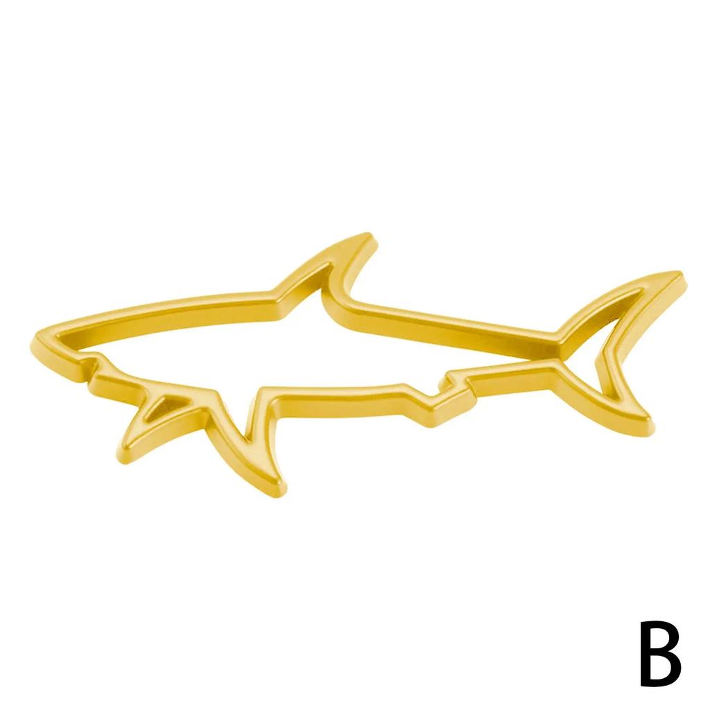 3D Metal Car Styling Sticker Hollow Fish Shark Emblem Badge Motorcycle Automobiles Decals Computer Decals Accessories Cap F Y2H8