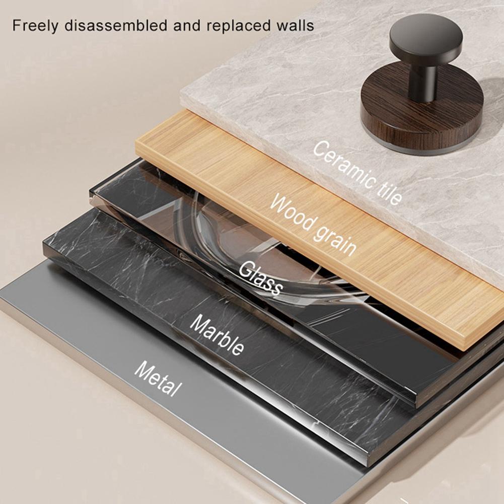 2pcs Suction Cup Hook Home Kitchen Rotating Wall Mounted Storage Rack No Punching Walnut Wood Grain Knob Storage Bracket