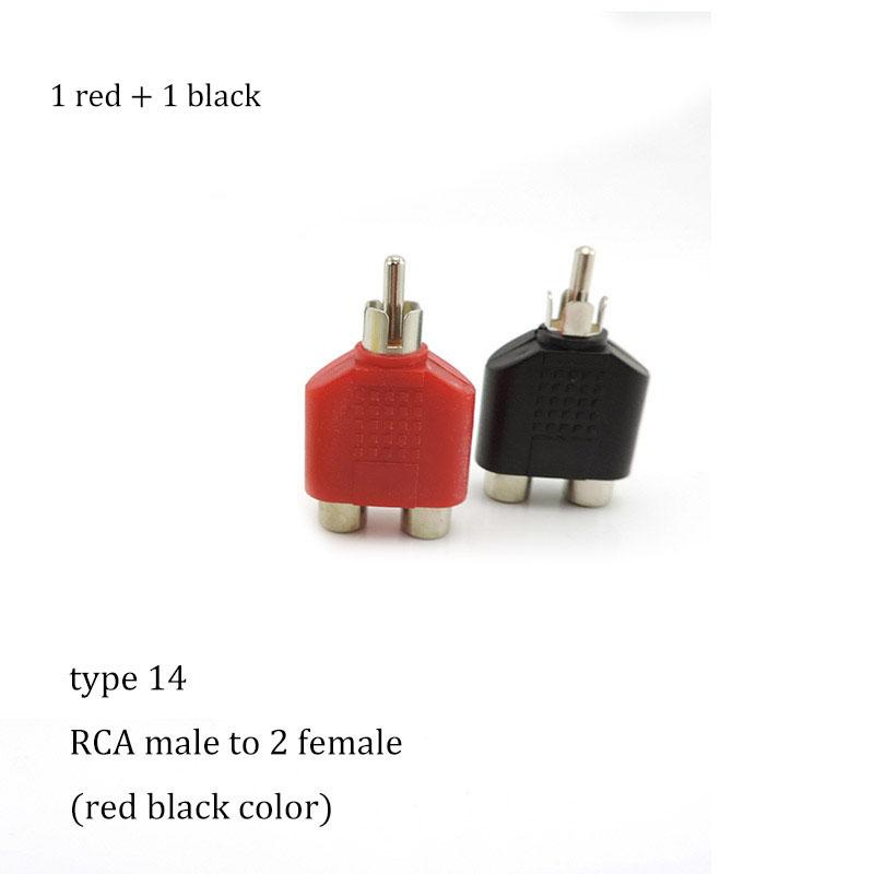 2 шт. RCA Male Female to 2rca 3rca Male Female RCA Connector Splitter Adapter AV Video Audio T Plug RCA 2 3 way right angle a1