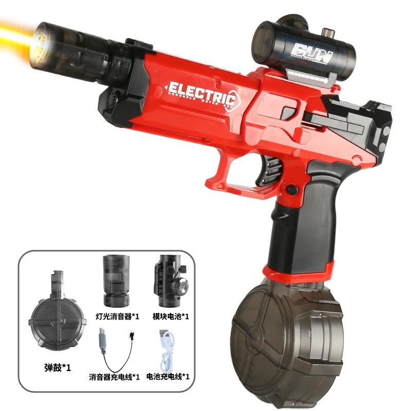 Firelight Ice Mouse Electric Continuous Fire Toy Water Gun Hand-integrated Linkage Return-to-chamber Pulse Flame Light Children's Toy