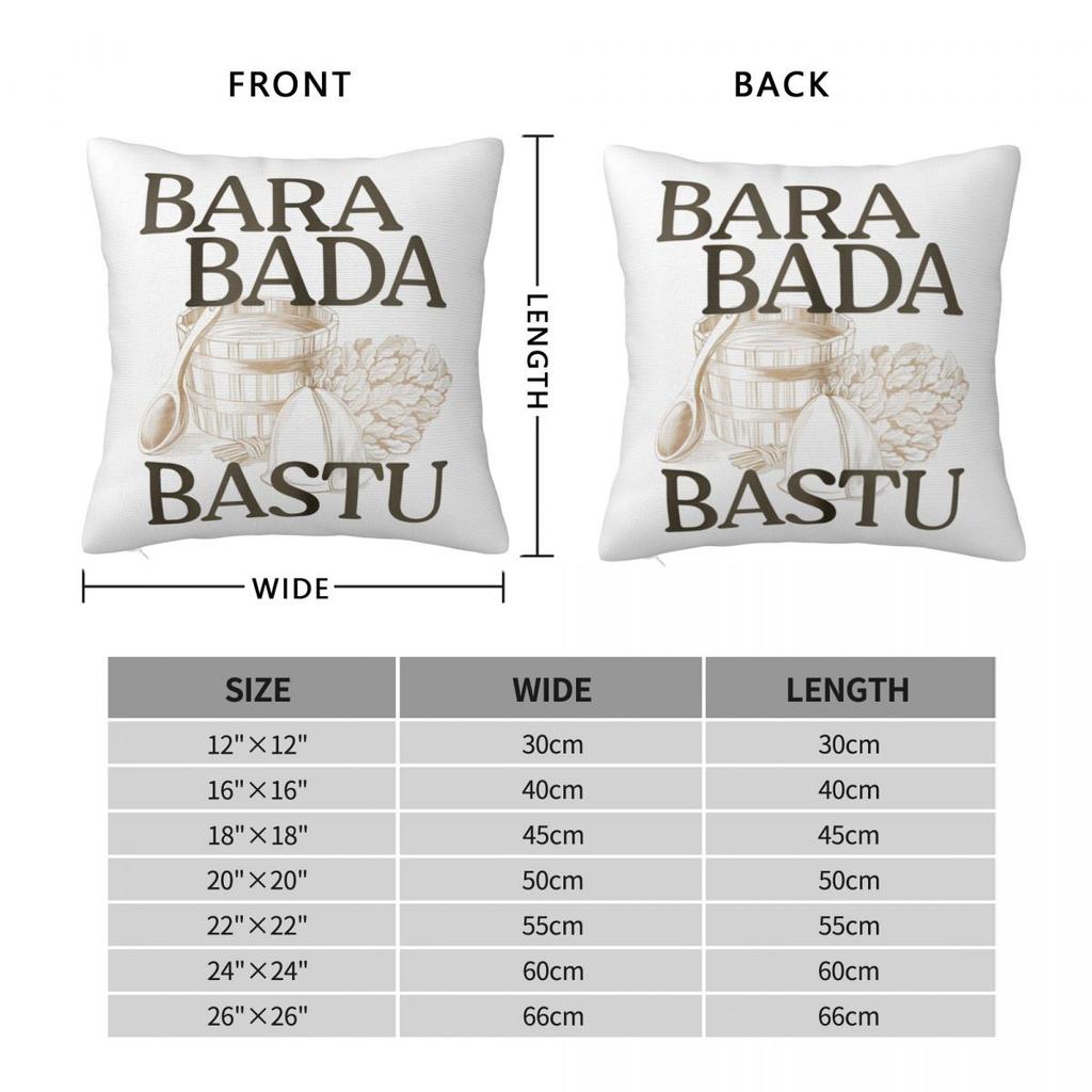 Bara Bada Bastu Kaj Square Pillow Case Eurovision Sweden Cushion Covers Vintage Decorative Pillowcase For Home 45X45Cm