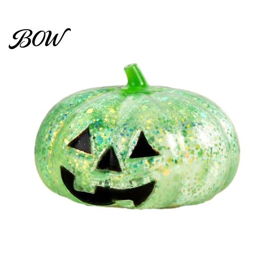 Tension Relieving Squeeze Toy Halloween Glitter Pumpkin Stress Ball, Head for Relief, Creepy Fidget Party Favors Adults