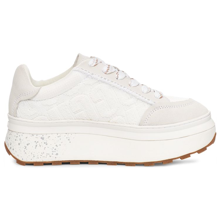 UGG Marin Lace Logo Удобные прочные замшевые туфли на платформе Женские туфли Белые 1125025-WHT