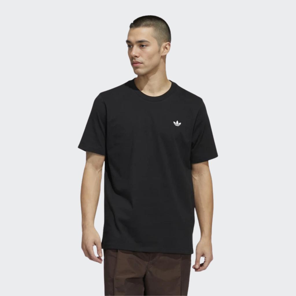 adidas Originals Trefoil Logo Crew Neck Дышащая футболка с короткими рукавами Мужские топы Черные HM9371