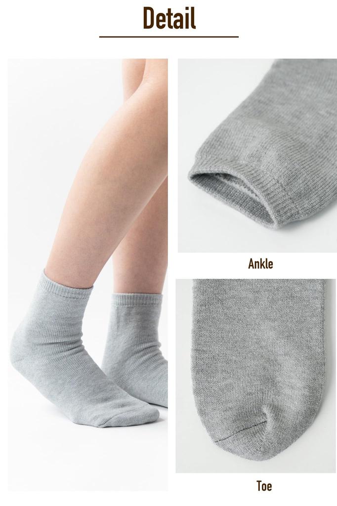 Hokaron Warm Winter and Pile Sizes Blue and Ash Set of 3 Women's Socks, Moisture-Wicking, Heat-Generating, Antibacterial, Odor-Resistant Socks,