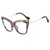 X Cat's Eye Metal Eyeglass Frame New Anti Blue Light Large Frame Flat Lens INS Trend Retro Eyeglass Frame