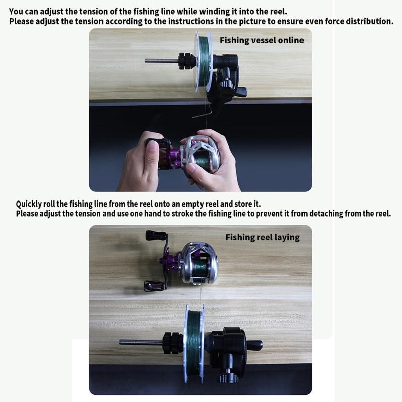 High Speed Fishing Line Spooling Station Adjustable Fishing Lines Winder Spoolers with Table Clamp for Efficient Winding