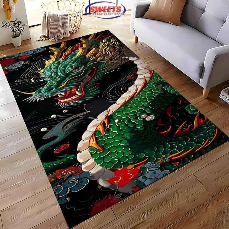 3D печать Ковер Дракон Новинка! Противоскользящая Звукоизоляция, Ковер для Гостиной Спальни Офисных Зон, Прочный Моющийся Коврик