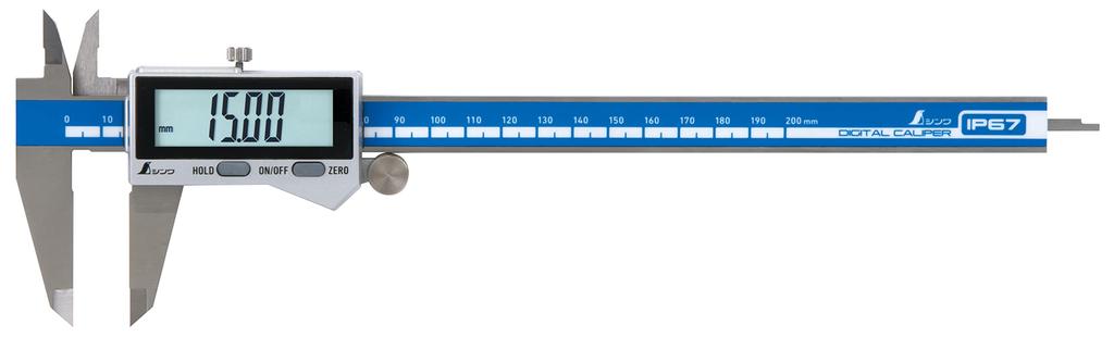 Shinwa Sokutei Digital Large Character Dustproof and 19938 Caliper, 2, 200mm, Waterproof,
