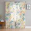 Colorful Leaves Abstract Tulle Curtains For Living Room Sheer Curtain For Bedroom Kitchen Blinds Voile Curtains
