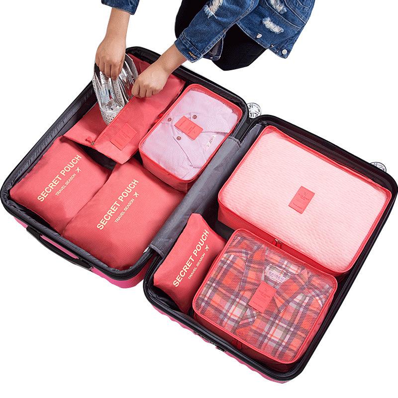 Travel Storage Bag Seven-Piece Set Clothes Sorting Organizer Bag Suitcase Clothing Packing Storage Bag