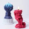3D Силиконовая форма для свечи в виде руки ведьмы, когтя призрака, шара из роз, черепа на Хэллоуин, для изготовления восковых поделок, для домашнего декора и DIY проектов