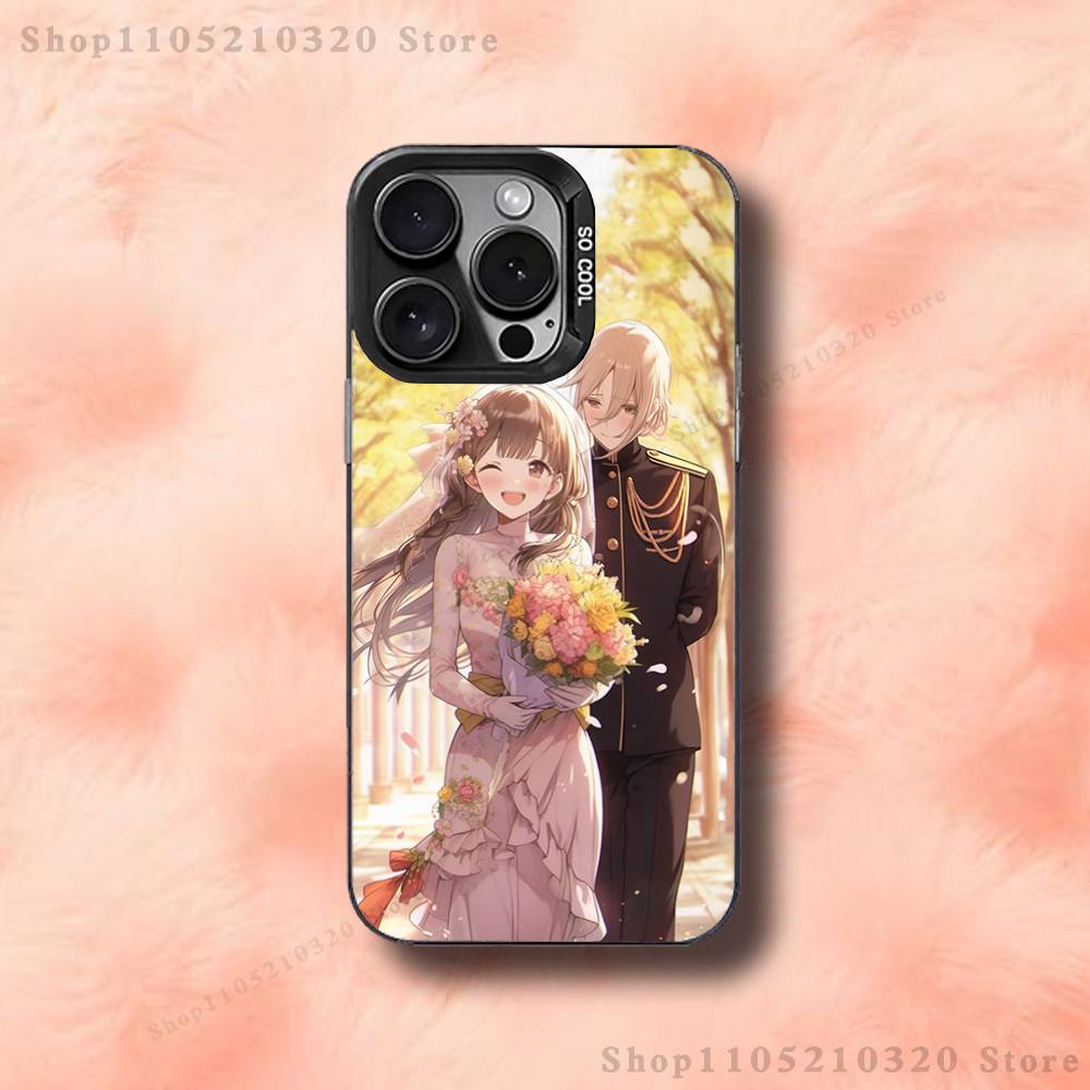 Чехол для телефона с аниме Мой С-Счастливый С-Свадебный для iPhone 17,16,15,14,13,12,11,Pro,Max,Plus,E,Air,Mini Черный ТПУ Чехол