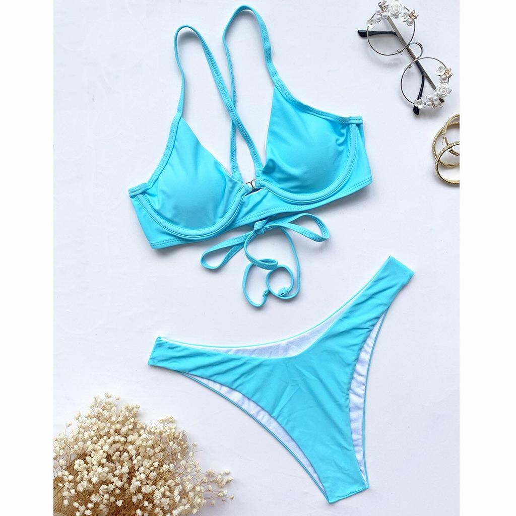 Sexy Bikini Women's Swimsuit Female Push Up Swimwear Women Bikini Set Cross Swimming Suits Biquini Bathing Suits Beachwear Swim