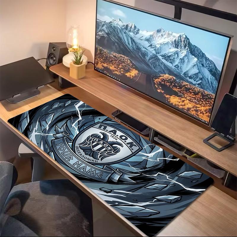 PAOK Thessaloniki Print Cushion Non-slip Laptop Tablet Big Mousepad XXL Mat Mini PC Playmat With Lock edge