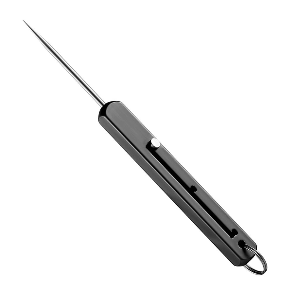 Регулируемые телескопические зубочистки Push-pull из титана, карманные зубочистки, фруктовые шпажки, металл