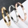 Gold Plating Lover Bracelets&Bangles for Women Rose Gold Color Charming CZ Cuff Bracelet Luxury Jewellery Gifts