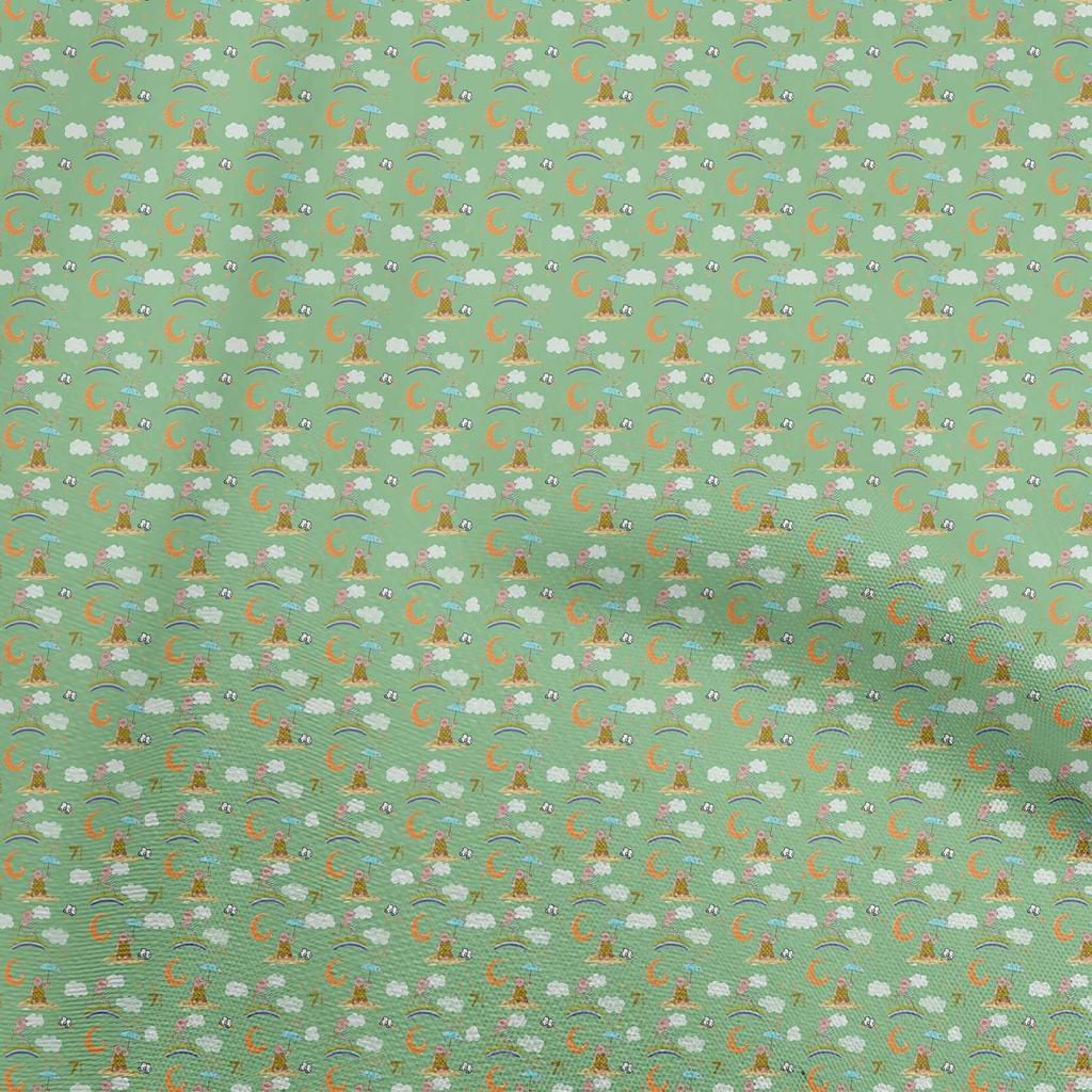 oneOone Cotton Flex Lavender Fabric Kids  Sewing Craft Projects Fabric Prints By Yard 40 Inch